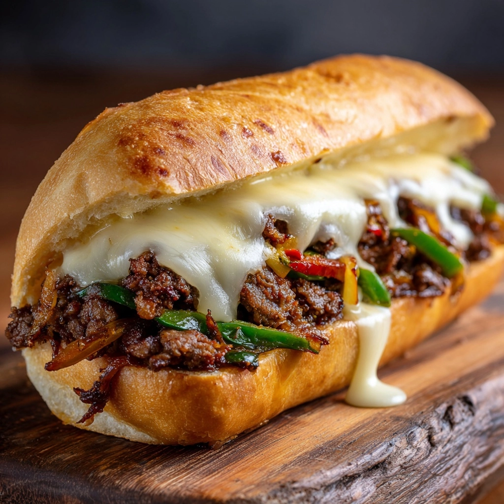 Philly Cheese Steak Burgers Recipe - Recipe Image