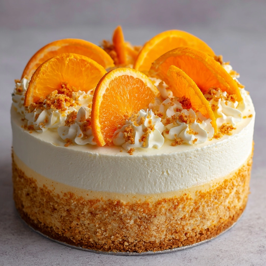 Zesty Orange Creamsicle Ice Cream Cake Recipe - Recipe Image