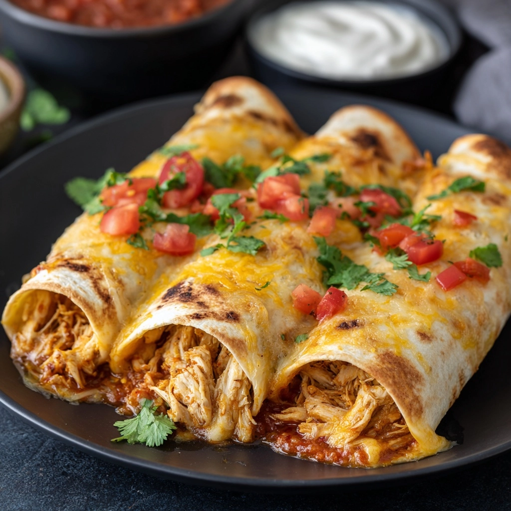 Baked Chicken Chimichangas: Easy and Delicious Recipe - Recipe Image