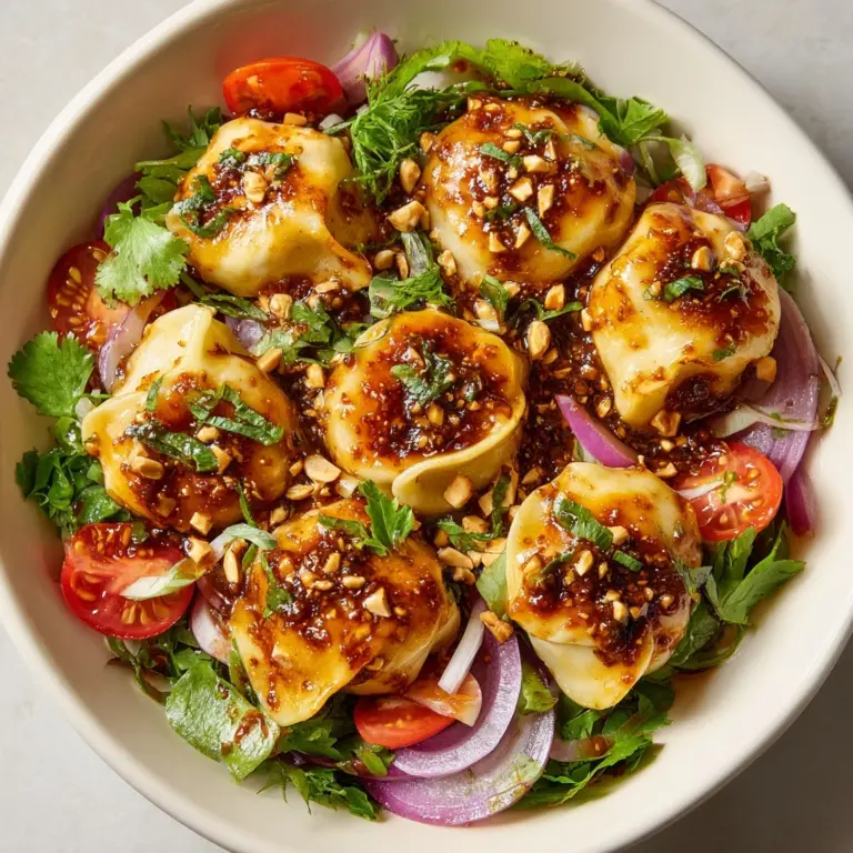 Viral Crispy Dumpling Salad Recipe