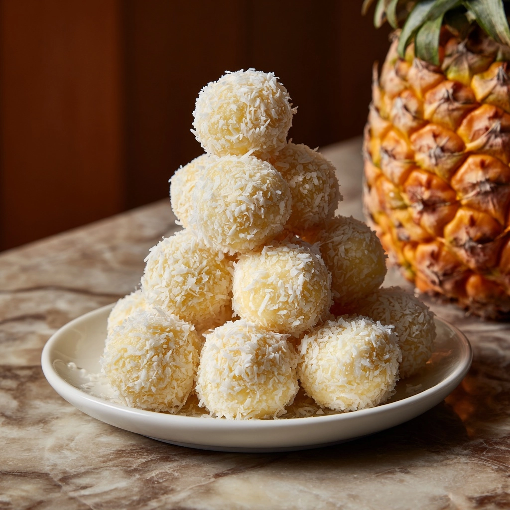 Pineapple Christmas Balls Recipe - Recipe Image
