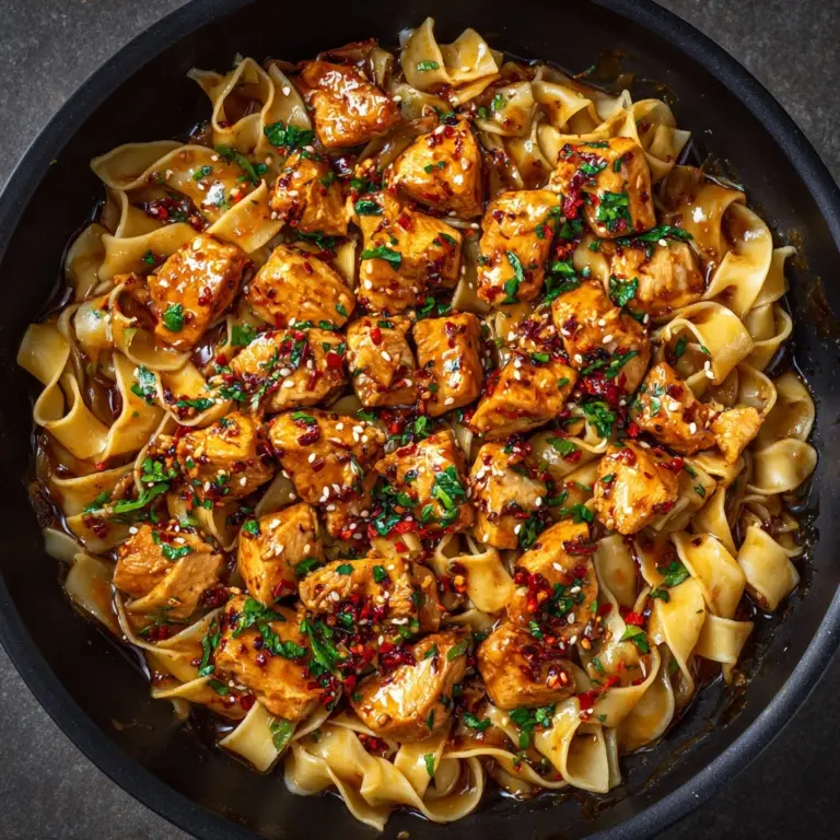 One-Pot Honey Garlic Chicken and Noodles Recipe