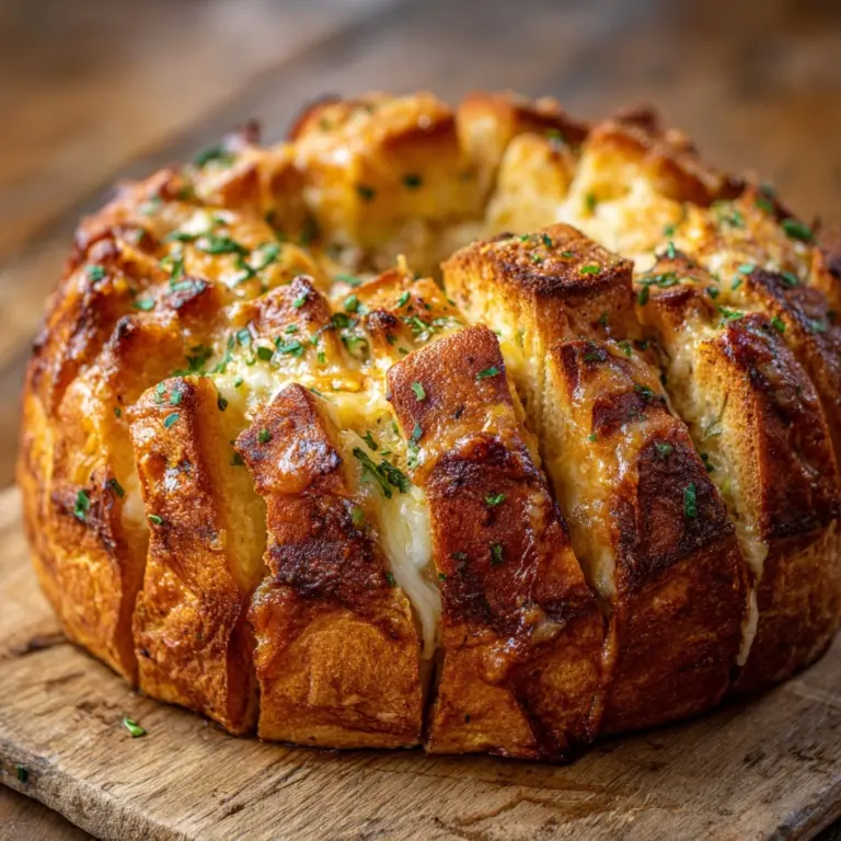 Cheesy Pull-Apart Garlic Bread Recipe