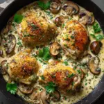 Cast Iron Creamy Mushroom Chicken Recipe