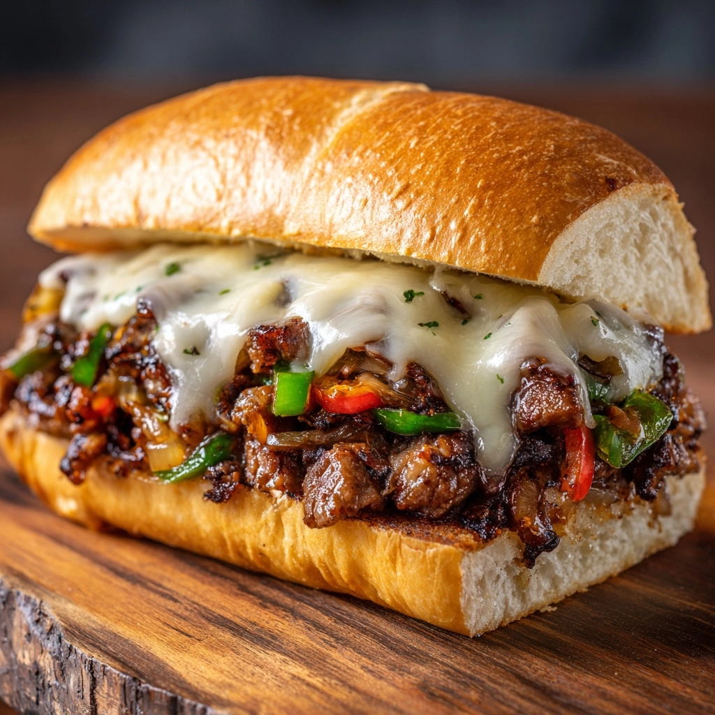Philly Cheese Steak Burgers Recipe - Recipe Image