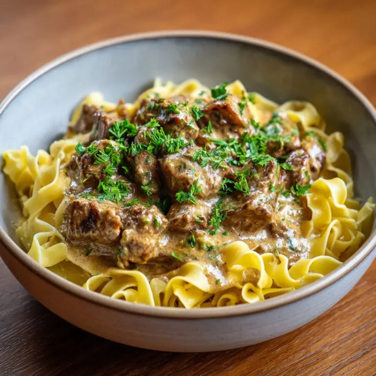 Easy Slow Cooker Beef Stroganoff Recipe