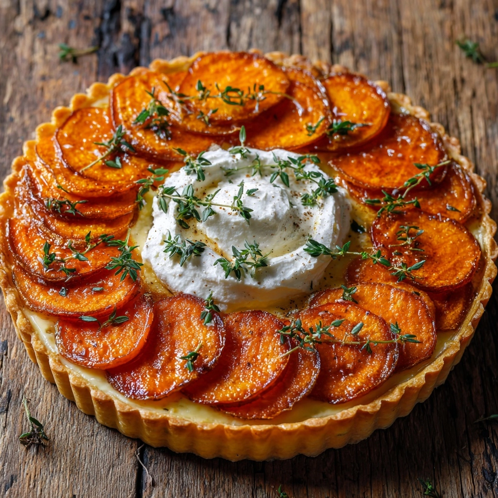 Heirloom Carrot and Whipped Ricotta Tart Recipe - Recipe Image