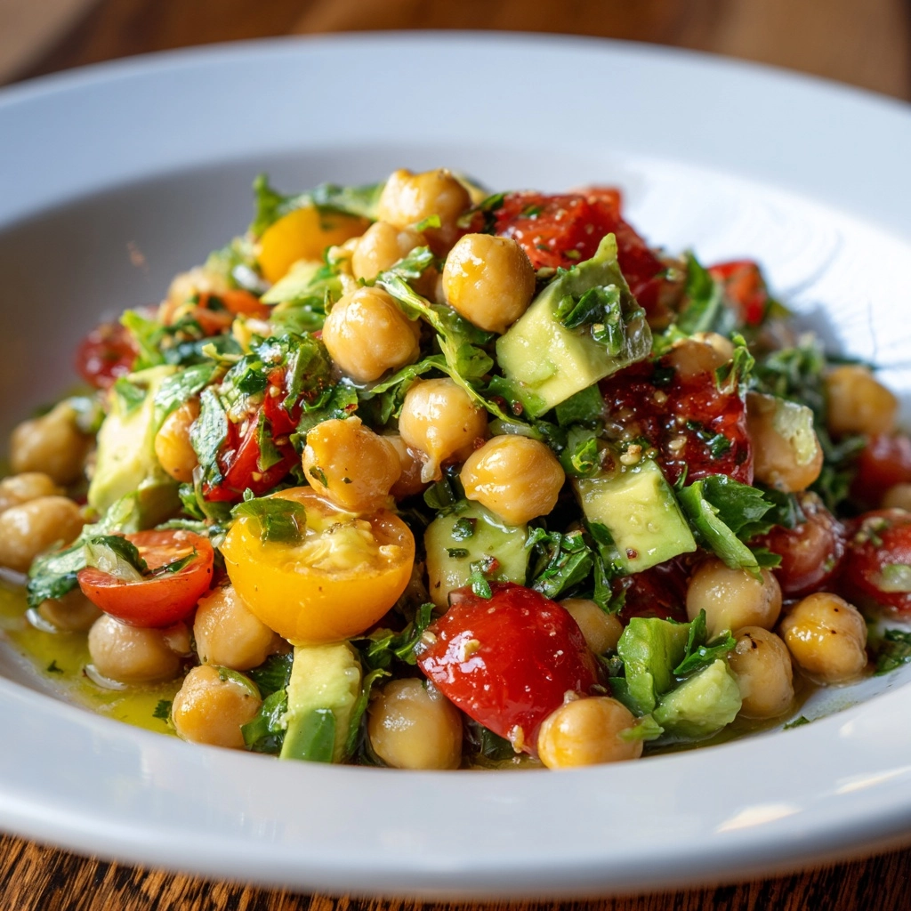 Mediterranean Chickpea and Avocado Salad Recipe - Recipe Image