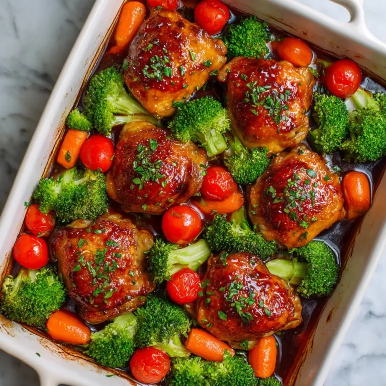 ONE PAN Balsamic Chicken and Veggies Recipe