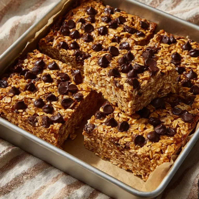 Chocolate Chip Peanut Butter Granola Cookie Bars Recipe