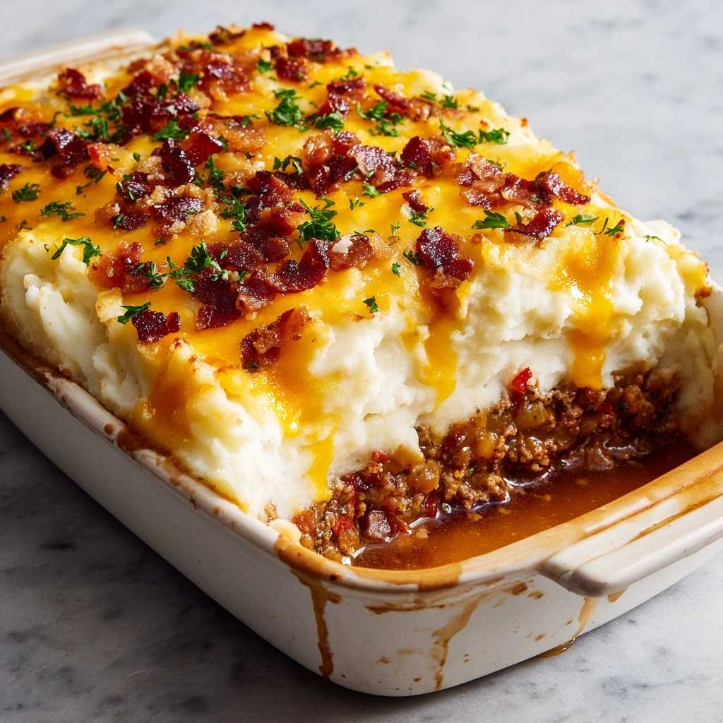 Mashed Potato Meatloaf Casserole Recipe - Recipe Image