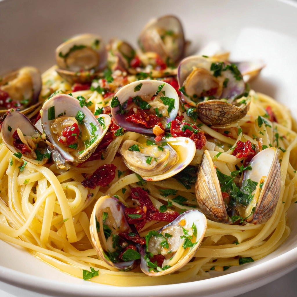 Linguine and Clams with Tomatoes: An Amazing Ultimate Seafood Pasta Extravaganza Recipe - Recipe Image