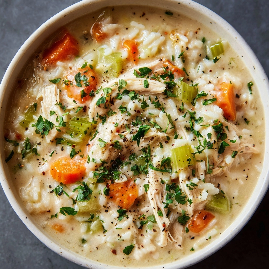 Creamy Chicken and Rice Soup Recipe - Recipe Image