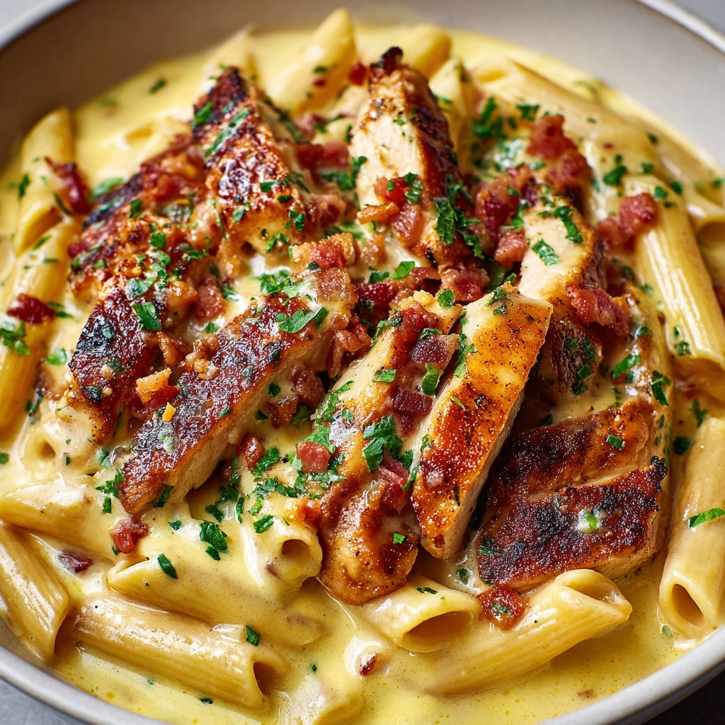 Creamy Crunchy Chicken Pasta Recipe - Recipe Image