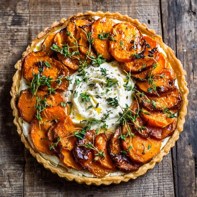 Heirloom Carrot and Whipped Ricotta Tart Recipe