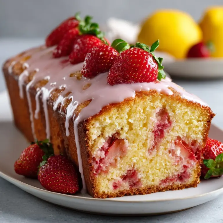Strawberry Lemon Pound Cake Recipe
