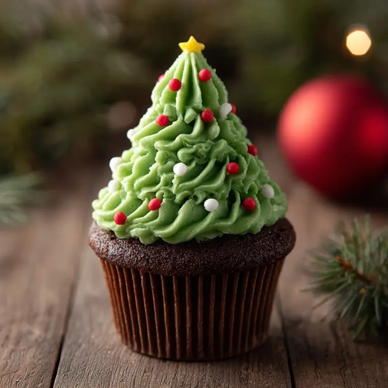 Christmas Tree Brownie Cups Recipe