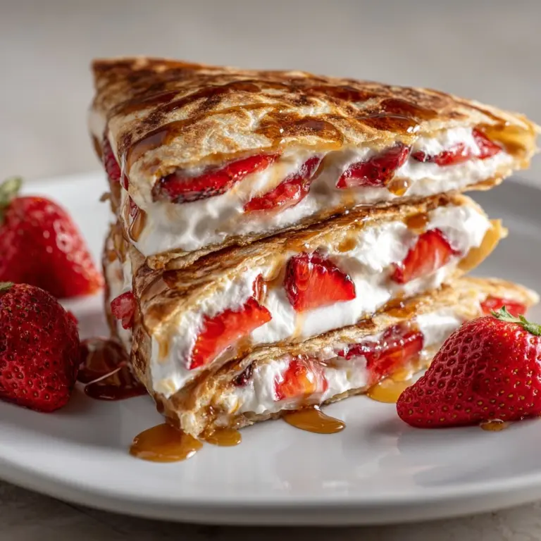 Decadent Strawberry Cheesecake Quesadillas Recipe