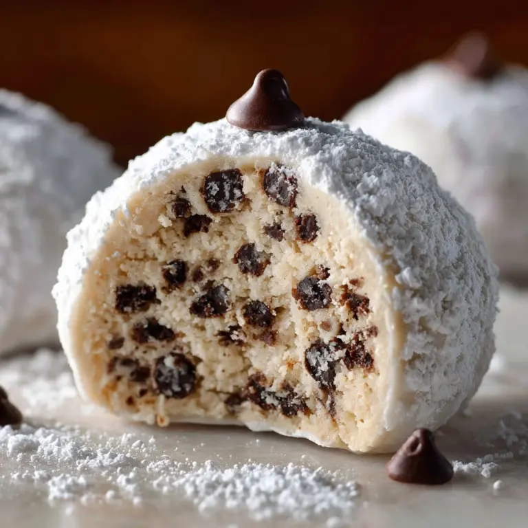 Melt-in-Your-Mouth Peanut Butter Chocolate Chip Snowball Cookies Recipe