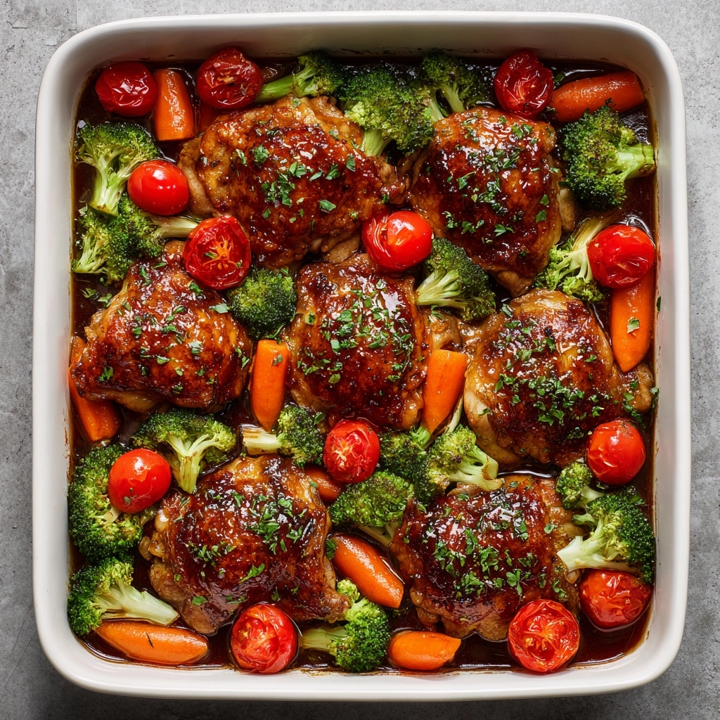 ONE PAN Balsamic Chicken and Veggies Recipe - Recipe Image