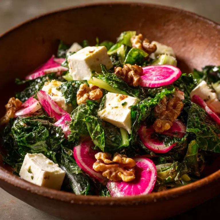 Herb and Radish Salad with Feta and Walnuts Recipe