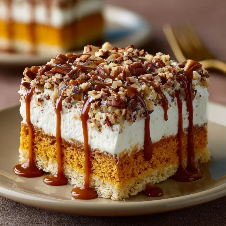 Pumpkin Caramel Poke Cake Recipe
