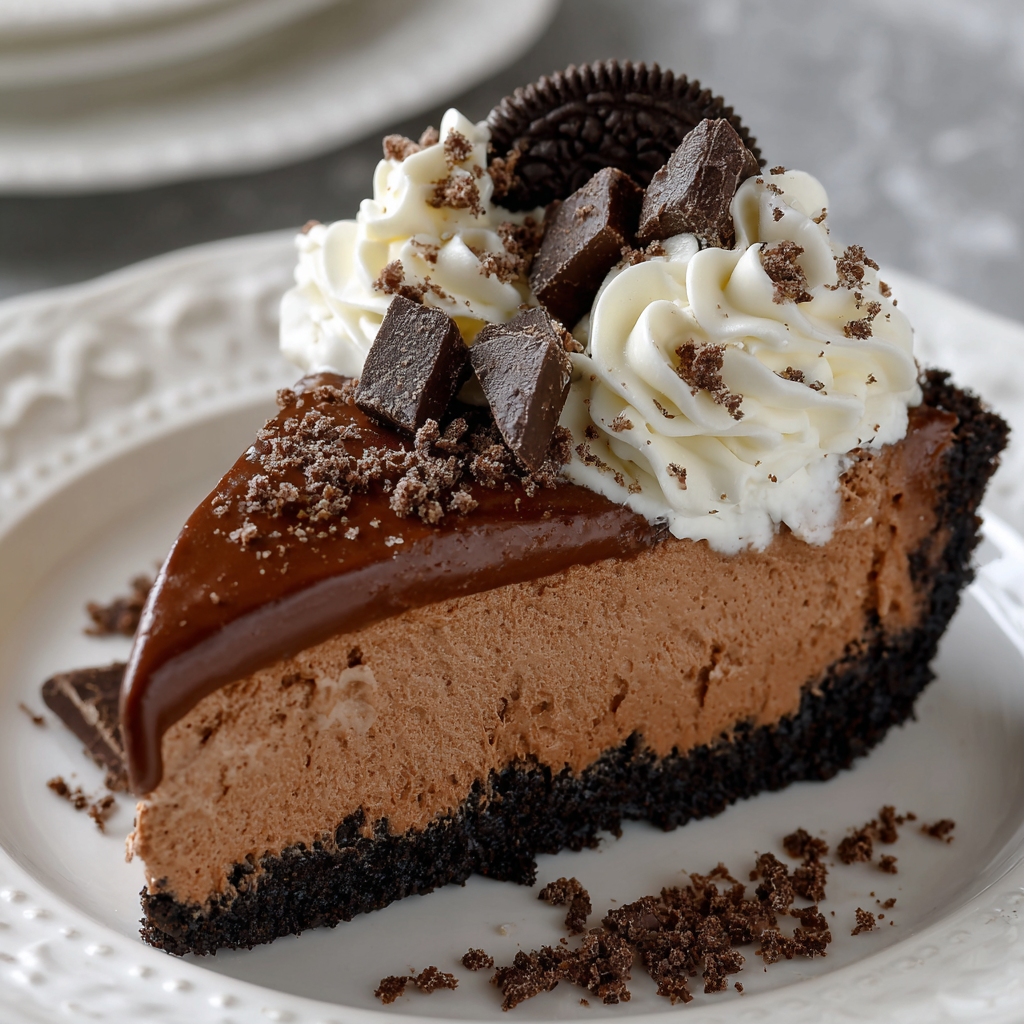 No Bake Chocolate Cheesecake Recipe - Recipe Image