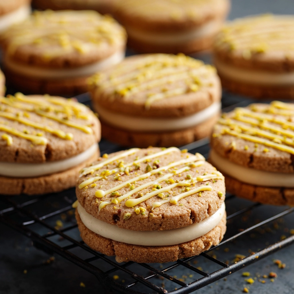 Pistachio Latte Sandwich Cookies Recipe - Recipe Image