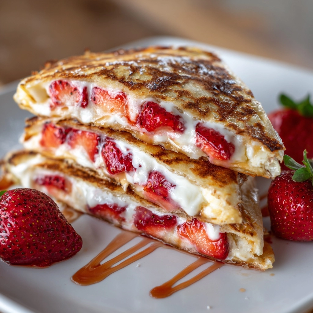 Decadent Strawberry Cheesecake Quesadillas Recipe - Recipe Image