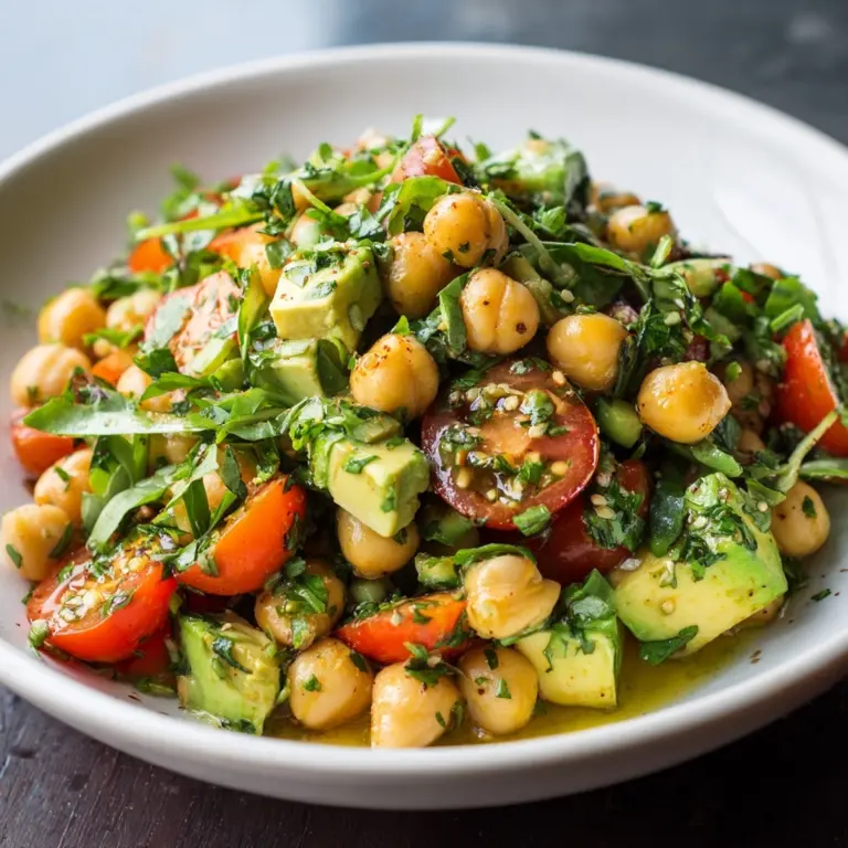 Mediterranean Chickpea and Avocado Salad Recipe