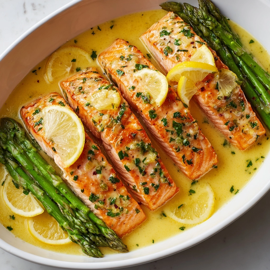 Salmon with Garlic Lemon Butter Sauce Recipe - Recipe Image