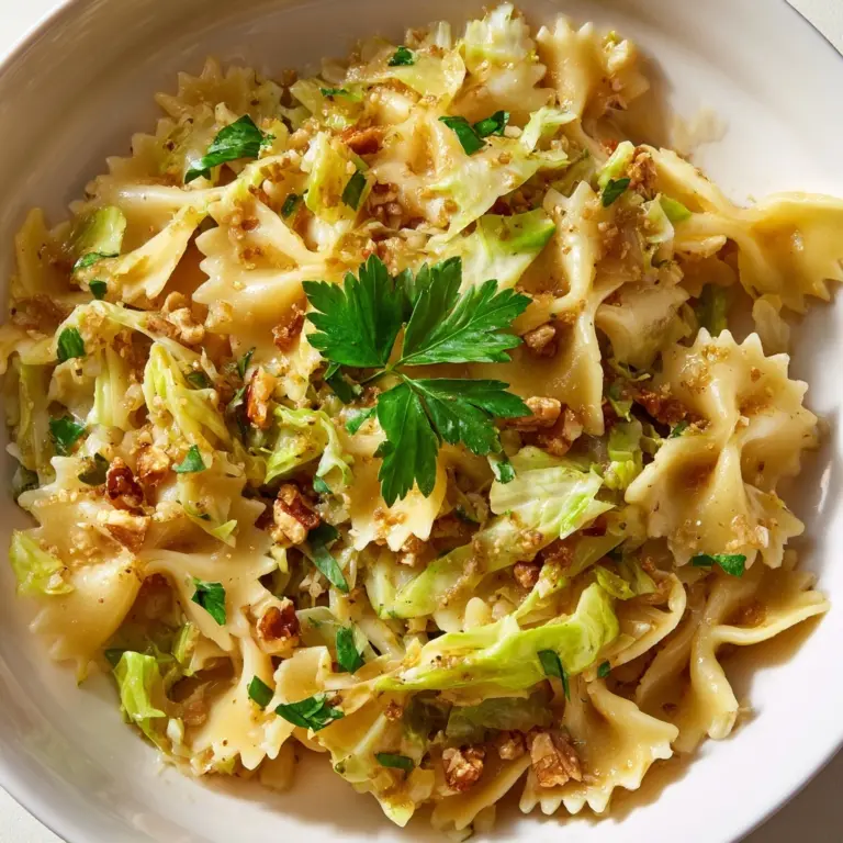 Cabbage Walnut Pasta Recipe