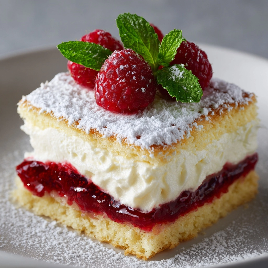 Raspberry Almond Cake with Almond Glaze Recipe - Recipe Image