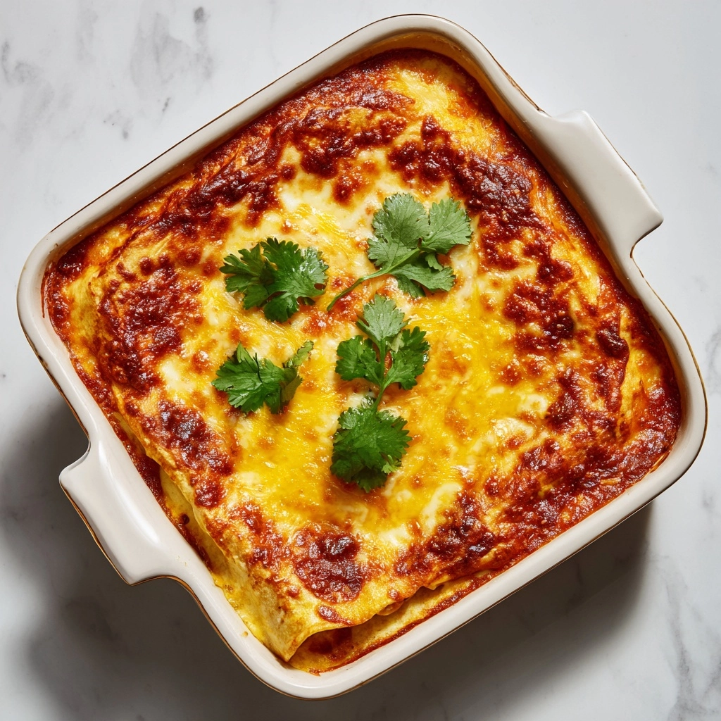 Green Chile and Chicken Mock Enchilada Casserole Recipe - Recipe Image
