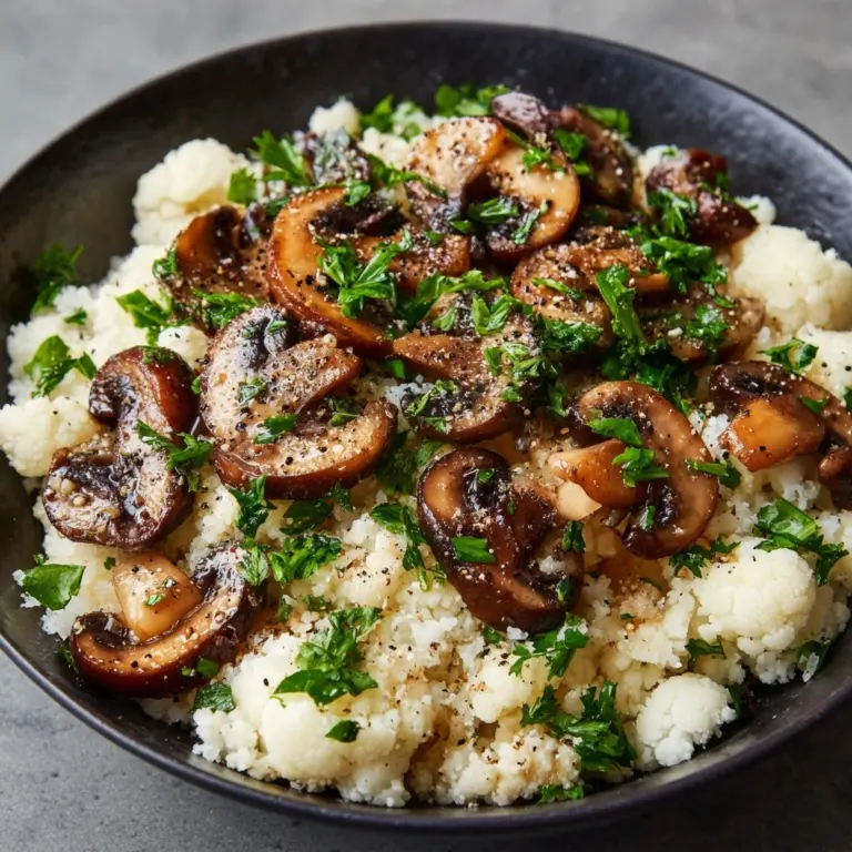 Garlic Cauliflower Mushroom Skillet Recipe