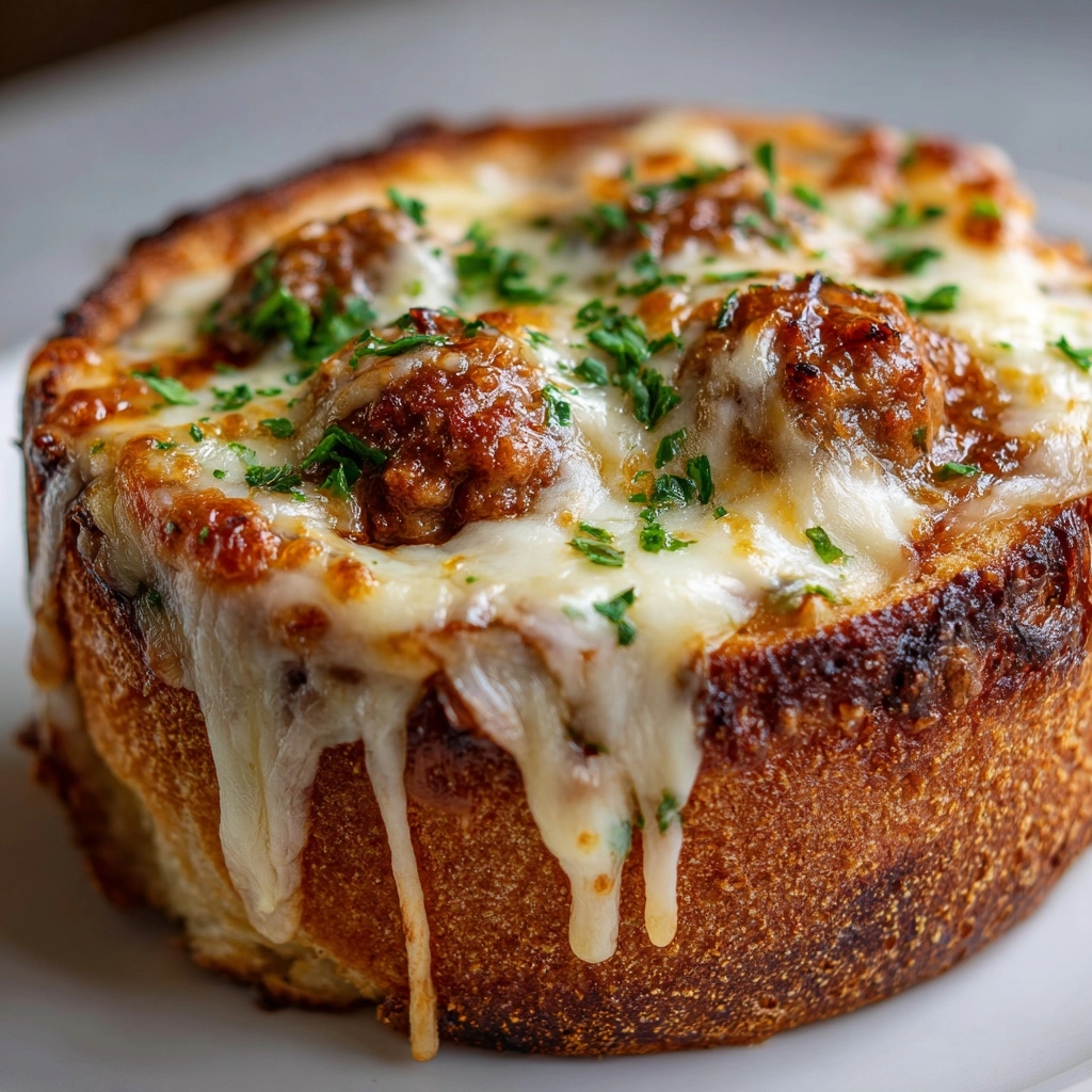 Cheesy French Onion Meatball Subs Recipe - Recipe Image