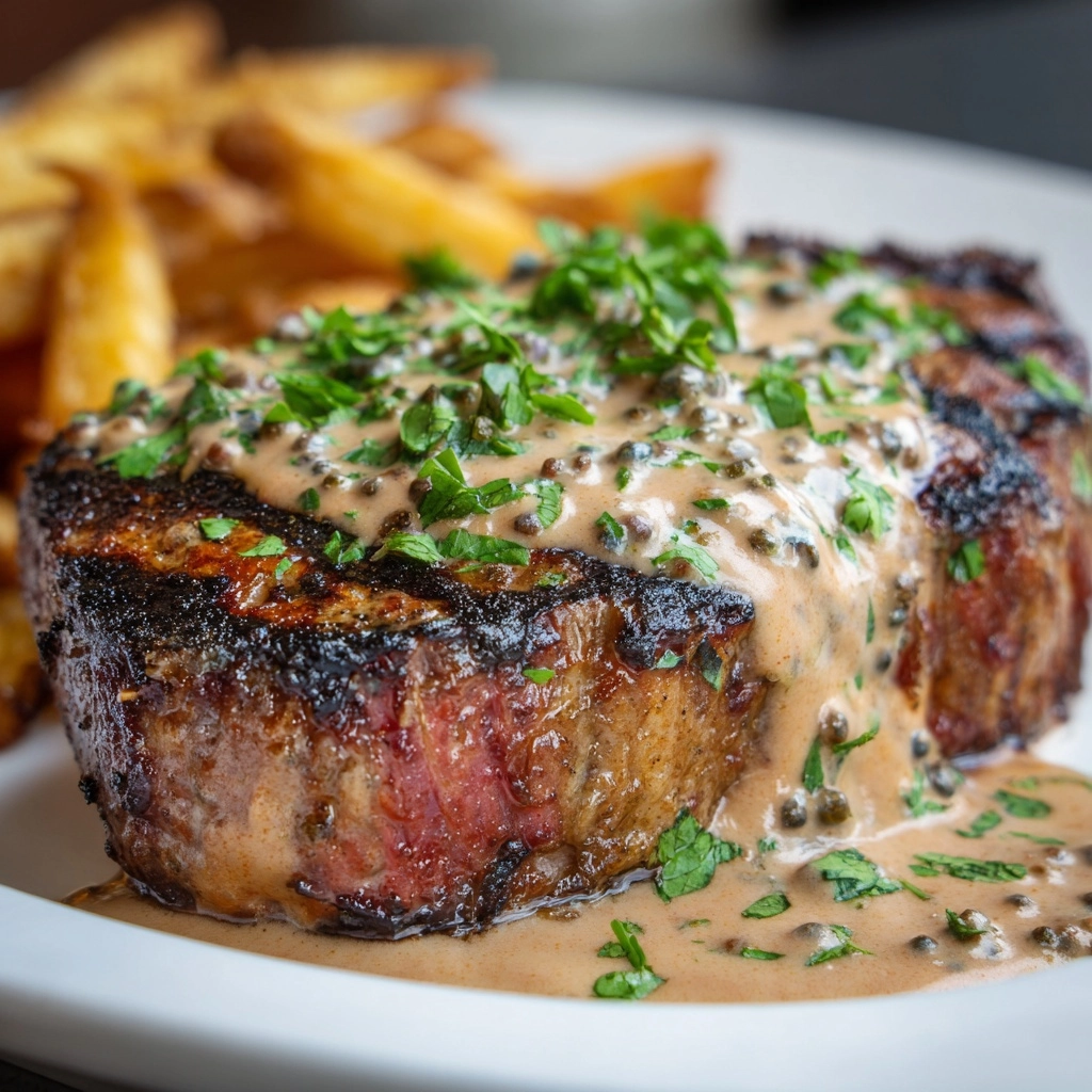 Juicy Steak with Creamy Garlic Sauce Recipe