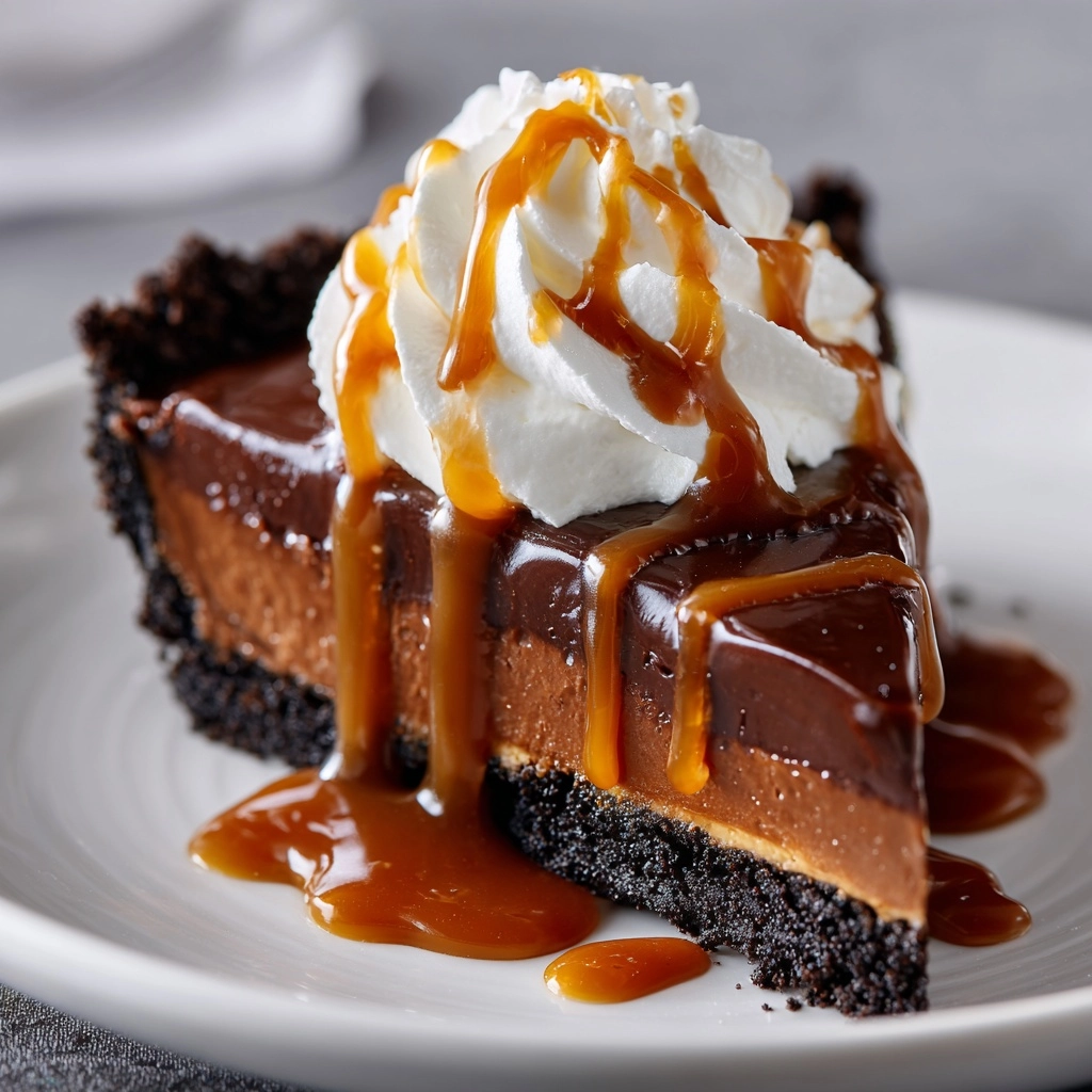 Decadent Caramel Brownie Pie Recipe - Recipe Image