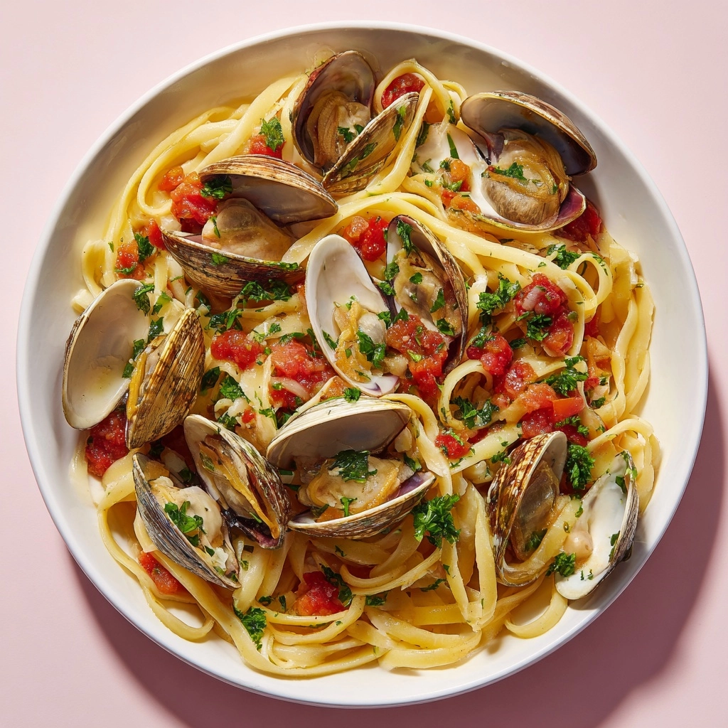 Linguine and Clams with Tomatoes: An Amazing Ultimate Seafood Pasta Extravaganza Recipe - Recipe Image