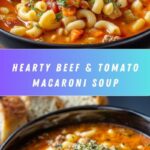 Beef & Tomato Macaroni Soup Recipe