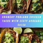 Crispy Poblano Chicken Tacos with Avocado-Jalapeño Salsa Recipe
