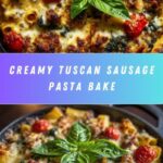 Creamy Tuscan Sausage Pasta Bake: A Delicious Dinner Delight! Recipe