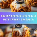 Spooky Spaghetti and Cheese Stuffed Meatballs Recipe