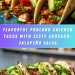Poblano Chicken Tacos with Avocado-Jalapeño Salsa Recipe