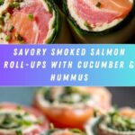 Smoked Salmon Roll-Ups with Cucumber and Hummus Recipe