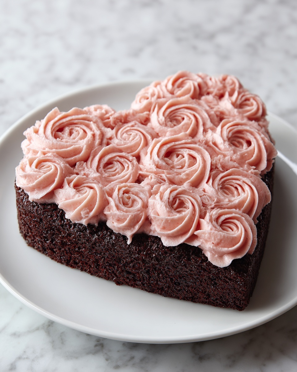 Heart Brownie Cake Recipe - Recipe Image