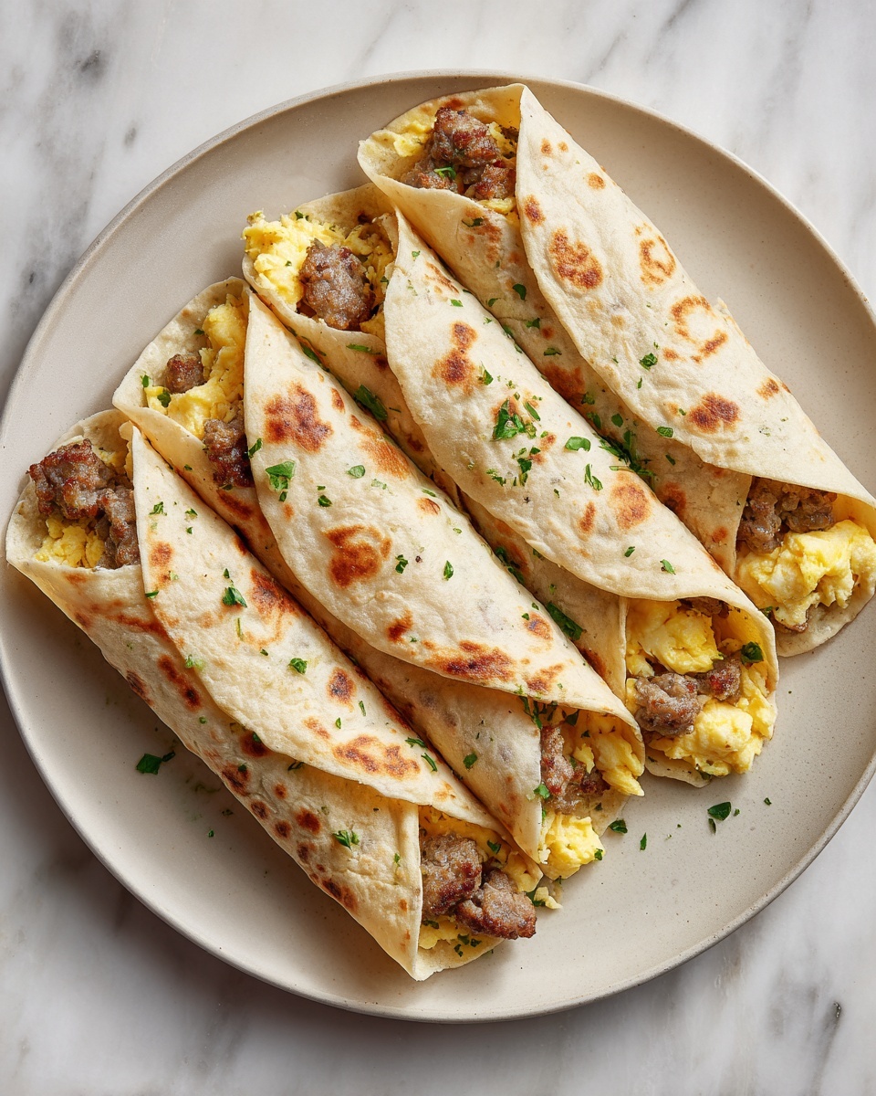 Egg and Sausage Breakfast Taquitos Recipe - Recipe Image