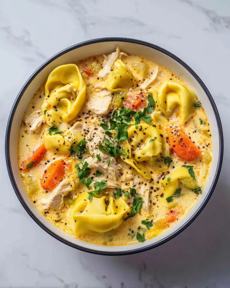 Creamy Vegetarian Tortellini Soup Recipe