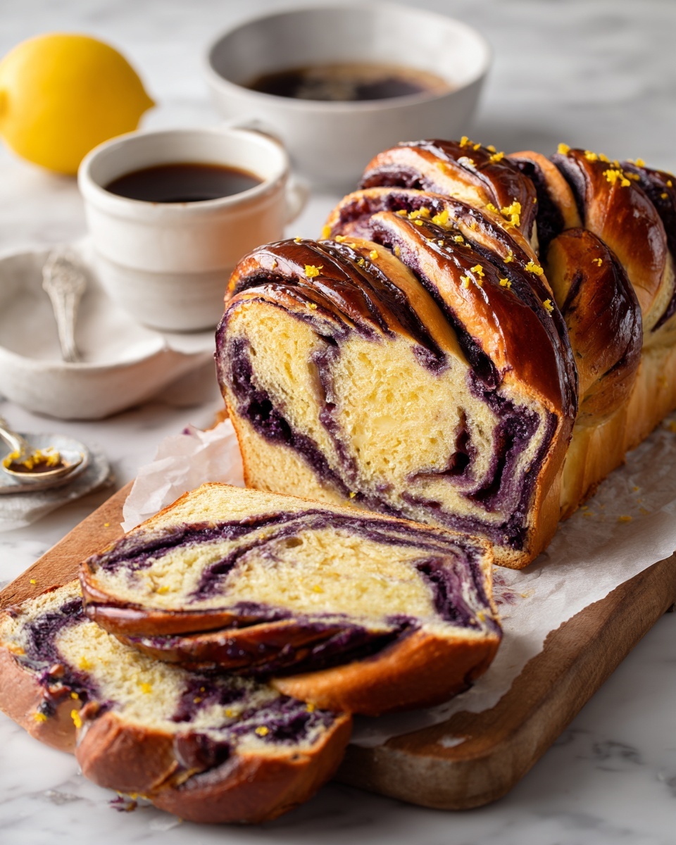 Blueberry Lemon Sourdough Babka Recipe - Recipe Image