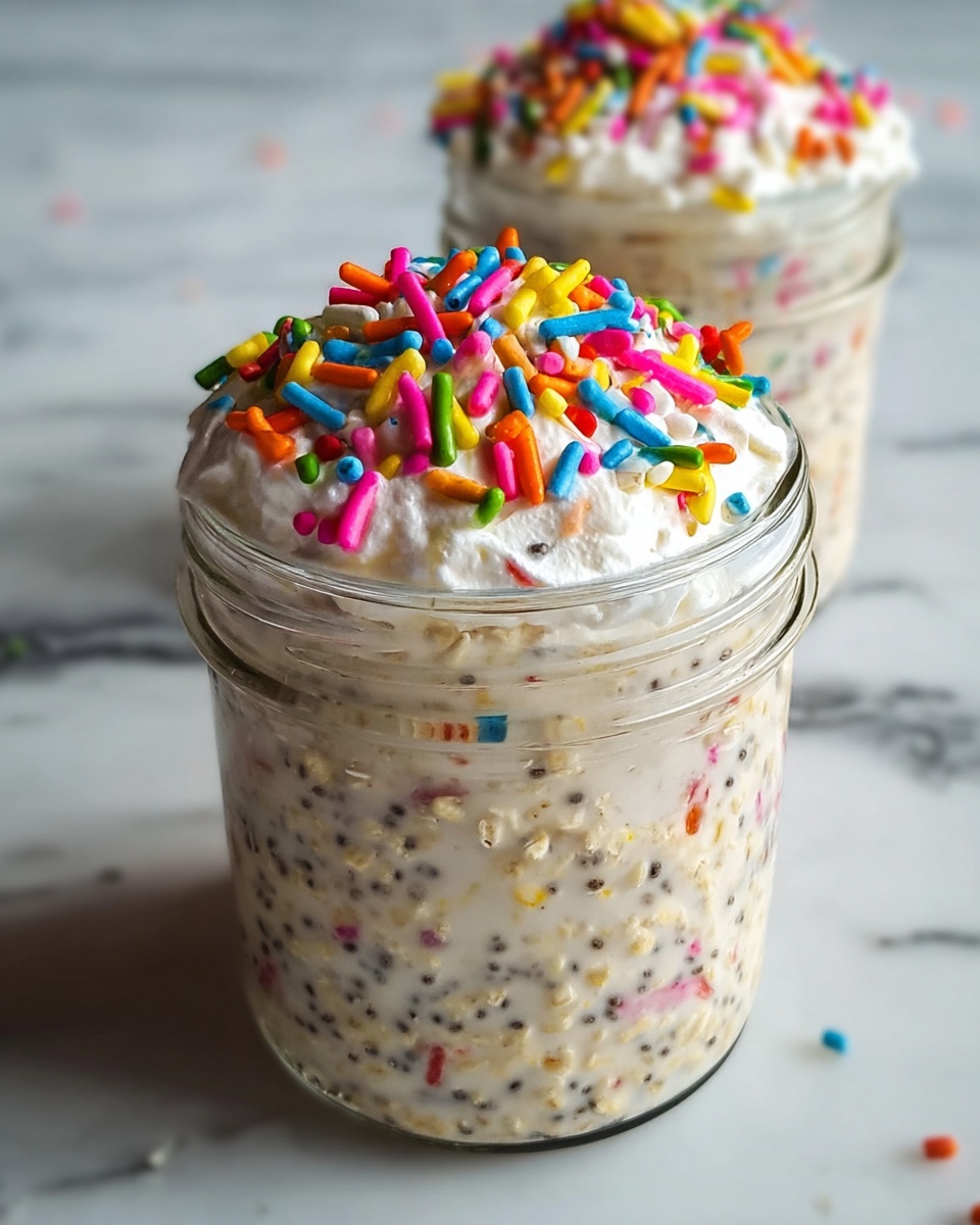Birthday Cake Overnight Oats: A Fun Breakfast Treat Recipe - Recipe Image